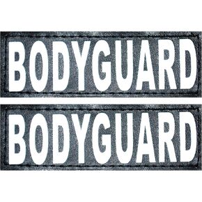 Doggie Stylz Set of 2 Reflective BODY GUARD Removable Patches for Service dog harnesses & vests. (Large 6" X 2")