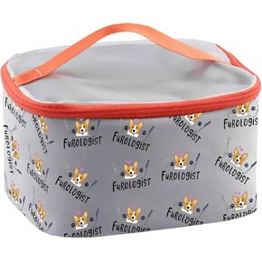 Furologist Funny Puppy Stylist Cute Dog Groomer Cosmetic Bag Dog Groomer Survival Kit Zipper Pouch Pet Grooming Gifts