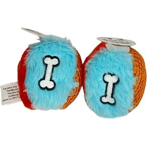 Large Soft Ball Plush Dog Toy Chewable Plush Squeaky Ball Stuffed with Fluff for Puppies and Medium Breeds