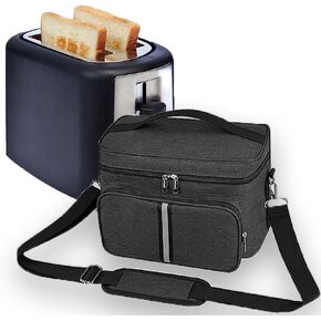 Toaster Portable Storage Bag Compatible with Cuisinart CPT-160, Cuisinart CPT-160BKS, KEEMO and Most 2-slice Toasters, Toaster Storage Bagwith zipper for Most 2-slice Toasters (Dark Grey)