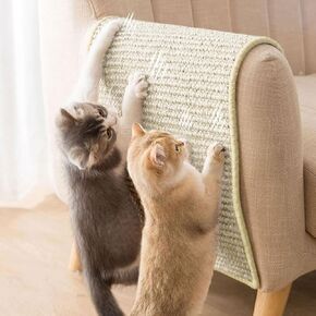 Cat Scratching Pad Furniture Couch Protector Natural Sisal Cat Scratcher Mat Couch Sofa Bed Corner Protection Horizontal Floor Carpets Cat Scratching Pads Rug with Adhesive for Indoor Cats