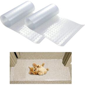 2 قطعة 5.2 قدم × 12 بوصة واقي السجاد من خدش القطط يمنع السجاد من الخدش والتمزق عند المدخل، حصيرة حماية من الخدش للحيوانات الأليفة غير قابلة للانزلاق، سدادة خدش السجاد in Kuwait