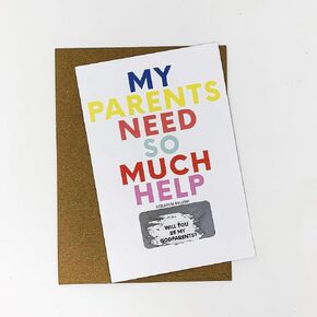 Will You Be My Godparents Card Scratch Off To Reveal Godmother Godfather Proposal