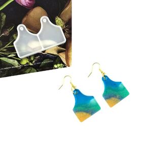 Cow Tag Earring Resin Mold Silicone Earring Molds DIY Keychain Craft Epoxy Molds Jewelry Making Earring Resin Mould