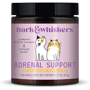 Bark & Whiskers Adrenal Support, for Dogs & Cats, 3.17 oz. (90 g), 90 Scoops, Promotes Healthy Hormone and Cortisol Levels, Veterinarian Formulated, Non-GMO, Dr. Mercola