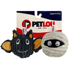 Pet Lou Batmmy EZ Squeaky Ball, Set of 2, 4-inch Width