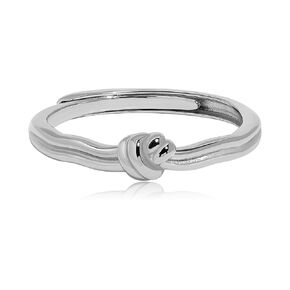 Meissa 925 Sterling Silver Knot Rings for Women Teen Girls Love Knot Rose Gold Plated Rings Adjustable Rings Mother's Day Gifts from Daughter, Gold
