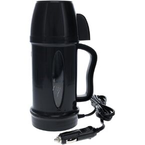 RoadPro 12V 20-Ounce Hot Pot II RP5021 - Electric Coffee Mug Travel Kettle Hot Tea Maker Portable Water Boiler DC 12 Volt Electric Kettle - Black