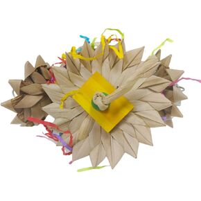 Natural Palm Leaf Flowers Bird Toys Parrot Toys Chewing Shredding Foraging Toys Bird cage Accessories for Conure Cockatiel Budgies Parakeet Sun Conure African Grey Caique Quaker Cockatoo Mini Macaw