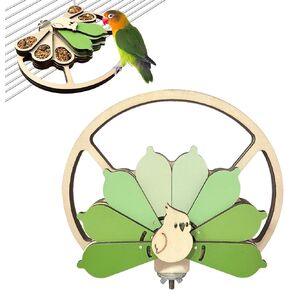 Bird Toys,Foraging Toys for Birds,Parrot Training Interactive Toys,Wooden Bird Perch,Bird Cage Accessories for Conure Cockatiel Parakeet Budgies Lovebird Parrotlet