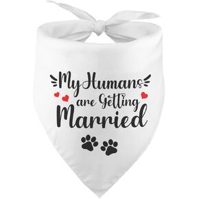 My Humans are Getting Married Dog Bandana Happy Engagement Gifts Ideas Dog Wedding Bandana Pet Scarf Engagement Wedding Announcement Pet Accessories for Dog Lover