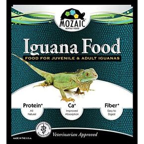 Mozaic Iguana Food | Food for Juvenile and Adult Iguanas | Small Red Pellet (1/8") | Complete Formulated Diet | 2 Pound Bag (2 LB)