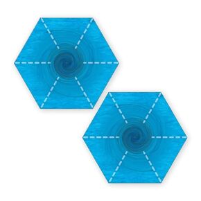Whirlpool Portal Scenario Hexes compatible with Catan's Settlers of Catan, Seafarers, and Catan Expansions (4 Whirlpools)
