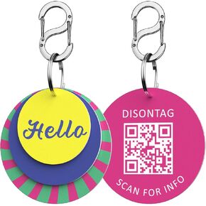 QR Code Dog Tag, Personalized Dog Tags, Dog ID Tag, Dog Name Tag, Custom Dog Tags and Cat Tag, Free Online Pet Webpage Storage Information | Modifiable