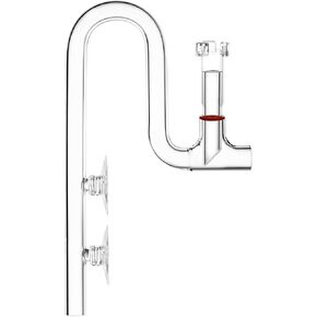 Glass Lily Pipe Jet Outflow with Surface Skimmer for Aquarium Planted Tank (17mm for 16/22mm (5/8'' i.d.) tubing)