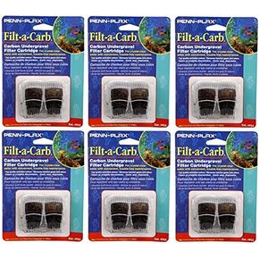 Penn Plax Filt-A-Carb for Multi-Pore and Undergravel "E" Filters- 12 Total (6 Packs with 2 per pack)
