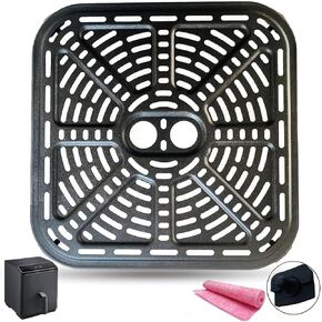6.8QT Square Air Fryer Crisping Plate Tray for COSORI Pro III Dual Blaze Air Fryers, Upgraded Air Fryer Grill Insert Pan Plate Rack Grate Shelf for 6.8QT COSORI Air Fryers, Dishwasher Safe