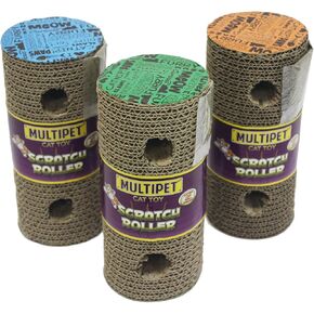 Multipet Cardboard Rolling Cat Scratcher, 7.5"