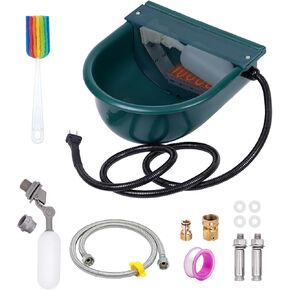 Heated Automatic Livestock Waterer Large Capacity Dog Water Bowl Outdoor Pet Thermal-Bowl Constant Temperature Dispenser for Dogs Feral Cats Horse Chicken Farm Animal