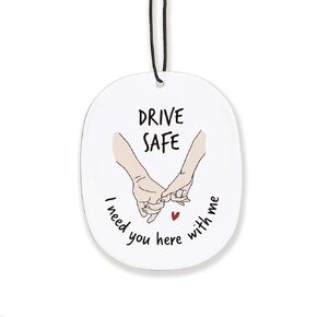 4 Pcs Car Air Fresheners, Drive Safe I Love You Car Air Freshener Hanging, Car Interior Accessories, Car Air Freshener Gift for Him For Her for Best Friends, 4 Scents and Hanging Designs