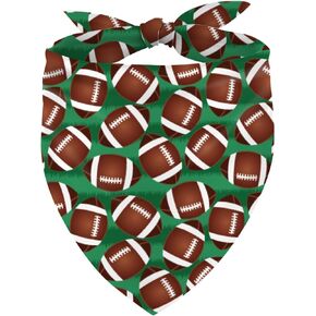 Nepnuser American Football Dog Bandana Touch Down Rugby Game Day Sports Themed Party Adjustable Triangle Bibs Scarf Accessories for Dogs Pets