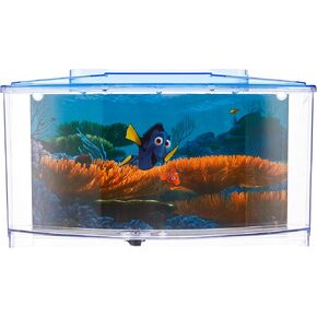 Penn-Plax Finding Dory Betta Aquarium Fish Tank Kit | 0.7 Gallon Size | includes Décor, Background, and Lid