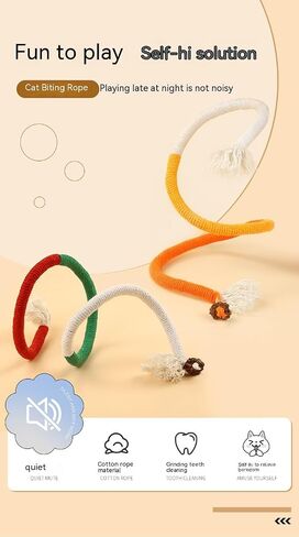 Sisal Rope Cat Toys Interactive,Catnip Toys for Cats, 5-Piece Interactive Cat Cotton Rope Toys, Chew Toys for Cats,Interactive Cat Kicker Toys for Indoor Cats,Best cat Toys for Bored Indoor Cats in Saudi Arabia