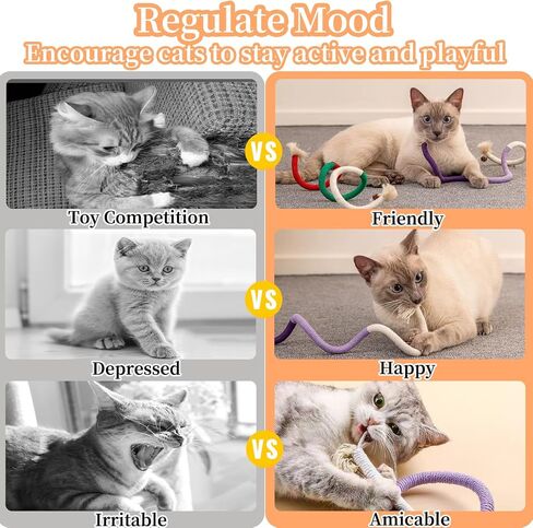 Sisal Rope Cat Toys Interactive,Catnip Toys for Cats, 5-Piece Interactive Cat Cotton Rope Toys, Chew Toys for Cats,Interactive Cat Kicker Toys for Indoor Cats,Best cat Toys for Bored Indoor Cats in Saudi Arabia