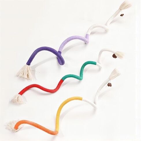 Sisal Rope Cat Toys Interactive,Catnip Toys for Cats, 5-Piece Interactive Cat Cotton Rope Toys, Chew Toys for Cats,Interactive Cat Kicker Toys for Indoor Cats,Best cat Toys for Bored Indoor Cats in Saudi Arabia
