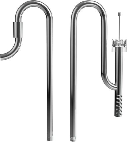 FZONE Aquarium Stainless Steel Skimmer Lily Pipes Inflow and Outflow with Spin Skimmer and Adjustable Rod for Aquarium Filter 5/8''(16/22mm) Tubing in Saudi Arabia