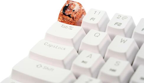 Koi Resin Keycap, Handmade Artisan Keycap for Cherry MX Standard Gaming Mechanical Keyboard, Copper Flakes Backlit, SA Profile 1U, ESC Key Unique Gift Ideas (Yin Yang - Koi A&B) in Saudi Arabia