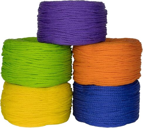 Super Bird Creations SB50029 Braided Polly Rope - Ideal for Making Bird Toys and Crafting - Hollow and Polly Rope, Polyethylene Rope - 1/8" Diameter and 500 Feet Long - Vibrant Orange in Kuwait