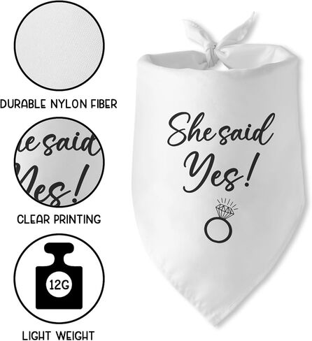 قالت نعم الكلب باندانا هدايا الخطوبة للأزواج إعلان صور الزفاف الدعامة وشاح الحيوانات الأليفة اكسسوارات لمحبي الكلاب الأليفة الهدايا in Kuwait