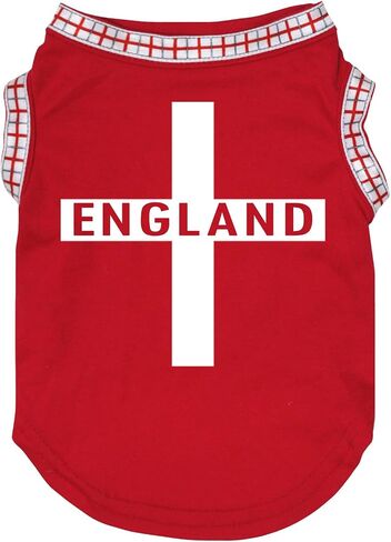 Petitebella England Cross Puppy Dog Shirt (White, Medium) in Saudi Arabia