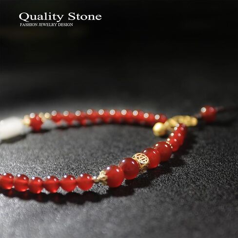 KS-WORKSHOP Handmade Mobile phone rope Phone Strap Charm For Women 8MM&6MM Red Agate Beads Quality Natural Stone perfect Valentine's Gift Birthday Present in Saudi Arabia
