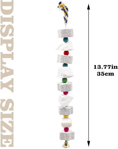 عبوتان من لعبة مضغ الدجاج الكبيرة، منقار الفرخ يطحن حجر الكالسيوم مع أجراس، ملحقات قفص الدجاج، ألعاب قفص للكوكاتيل والببغاء والببغاء والفئران والهامستر والأرنب الرمادي الأفريقي in Kuwait