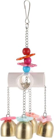 Beavorty Parrot Chewing Toy Bird Bell Toy Bird Cage Bell Toy Bird Bells Toy Developmental Toys Chew Toys Hanging Parrot Toys Hanging Bird Toy Puzzle Toy Stainless Steel Spoon Pet in Saudi Arabia