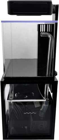 40 oz (Black) Micro Reef Ready Aquarium | Small Desktop Saltwater Fish Tank with LED Light, Sump, Pump | Freshwater & Saltwater in Saudi Arabia