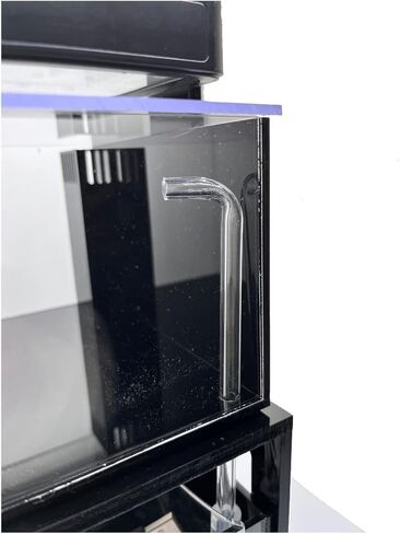 حوض السمك الصغير الجاهز للشعاب المرجانية بوزن 40 أونصة (أسود) | خزان أسماك المياه المالحة المكتبي الصغير مع ضوء LED، مستنقع، مضخة | المياه العذبة والمياه المالحة in Kuwait