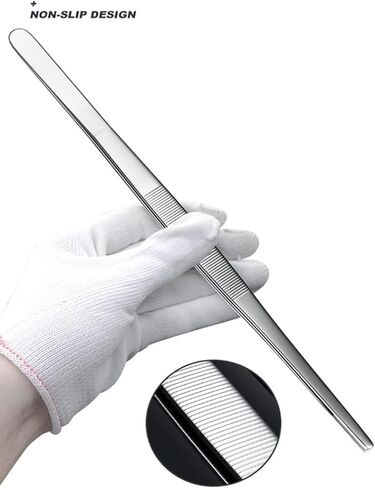 2PCS Aquarium Tweezers, 12IN Extra Long Tweezers for Aquarium, Stainless Aquascaping Tools, Fish and Reptile Feeding Tongs for Snakes, Lizards also for Live Aquarium Plants in Saudi Arabia