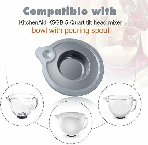 غطاء وعاء الخلاطات متوافق مع كيتشن إيد K5GB حامل وعاء زجاجي سعة 5 كوارت KSM150PS KSM152PS/KSM155GB لصب الصنبور للخلاطات ذات الرأس المائل in Kuwait