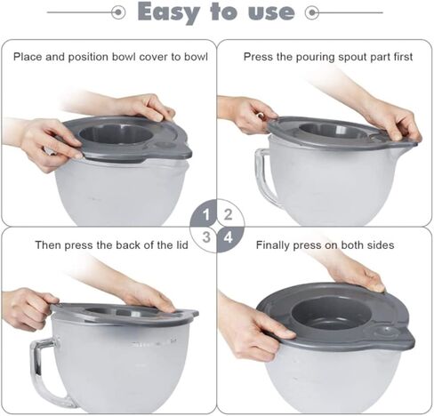 غطاء وعاء الخلاطات متوافق مع كيتشن إيد K5GB حامل وعاء زجاجي سعة 5 كوارت KSM150PS KSM152PS/KSM155GB لصب الصنبور للخلاطات ذات الرأس المائل in Kuwait