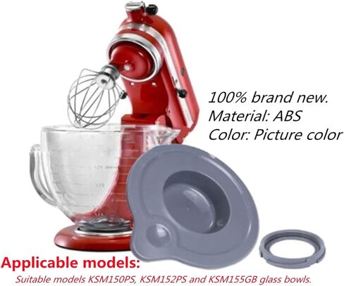 غطاء وعاء الخلاطات متوافق مع كيتشن إيد K5GB حامل وعاء زجاجي سعة 5 كوارت KSM150PS KSM152PS/KSM155GB لصب الصنبور للخلاطات ذات الرأس المائل in Kuwait