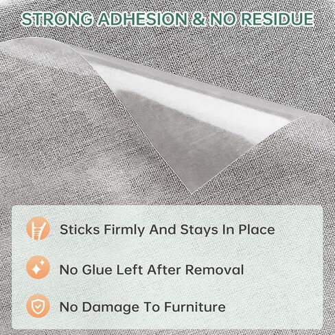 Anti Cat Scratch Furniture Protector, Couch Protector from Cat Claws Clear Cat Couch Protector Self-Adhesive Single Side Couch Protector for Cats (12 Pack+50 Twist Pins) in Saudi Arabia