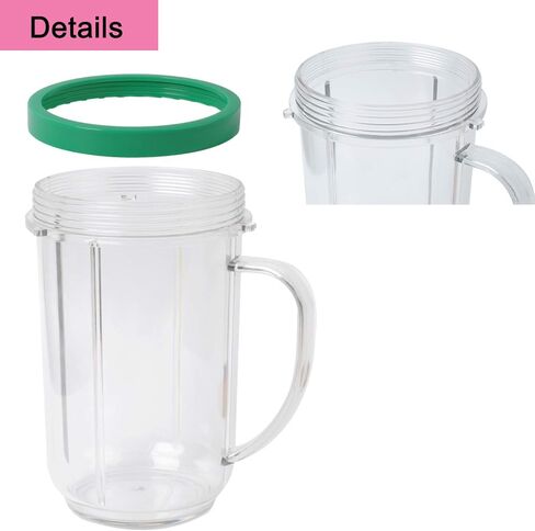 أكواب بديلة للشفرة متوافقة مع عصارة Magic Bullet من Wadoy، وكوب خلاط 16 أونصة وملحق شفرة متقاطعة MB-1001 بقدرة 250 وات مع أكواب حلقات شفاه ملونة in Kuwait