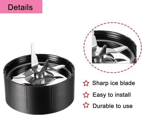 أكواب بديلة للشفرة متوافقة مع عصارة Magic Bullet من Wadoy، وكوب خلاط 16 أونصة وملحق شفرة متقاطعة MB-1001 بقدرة 250 وات مع أكواب حلقات شفاه ملونة in Kuwait