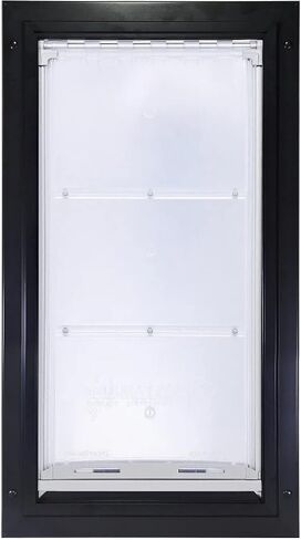 Endura Flap E2 Double Flap Pet Door for Thick Walls | Deep Wall Design up to 15.75" Thick | Insulating Dual-Layer Flap & Durable Aluminum Frame | includes Locking Cover | Black, Medium, Double Flap in Saudi Arabia