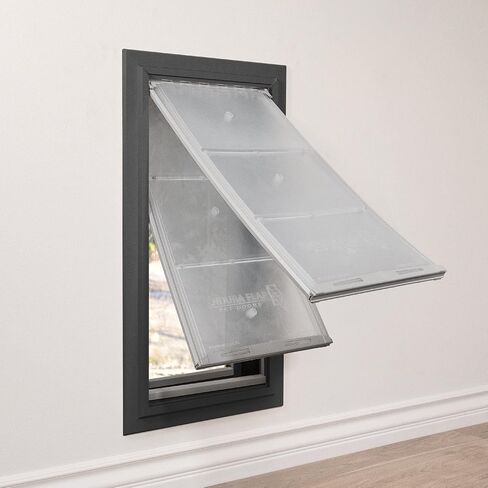 Endura Flap E2 Double Flap Pet Door for Thick Walls | Deep Wall Design up to 15.75" Thick | Insulating Dual-Layer Flap & Durable Aluminum Frame | includes Locking Cover | Black, Medium, Double Flap in Saudi Arabia