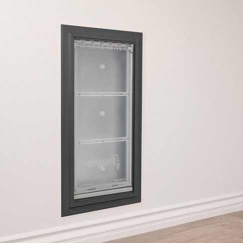 Endura Flap E2 Double Flap Pet Door for Thick Walls | Deep Wall Design up to 15.75" Thick | Insulating Dual-Layer Flap & Durable Aluminum Frame | includes Locking Cover | Black, Medium, Double Flap in Saudi Arabia