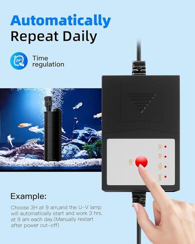 حوض السمك U-V 9W 50-150 جالون فلتر خزان الأسماك 4 في 1 الغوص قابل للتعديل مضخة نافورة الأكسجين 3 طبقة تصفية U-V الأسماك، فلتر خزان الأسماك in Kuwait